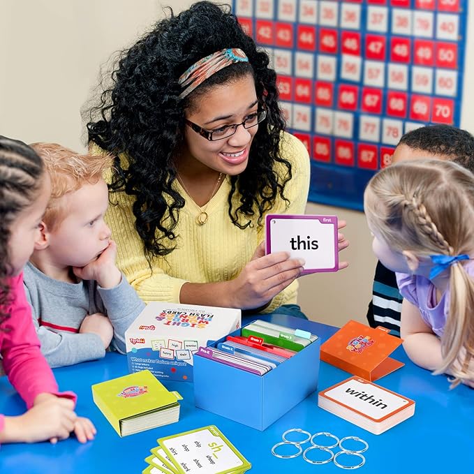 Torlam Sight Words & Phonics Flash Cards for Kids, Learn to Read Digraphs CVC Blends Long Vowel Sounds Spelling Reading Phonics Games, Site Words for Pre-k Kindergarten 1st 2nd 3rd Grade Homeschool