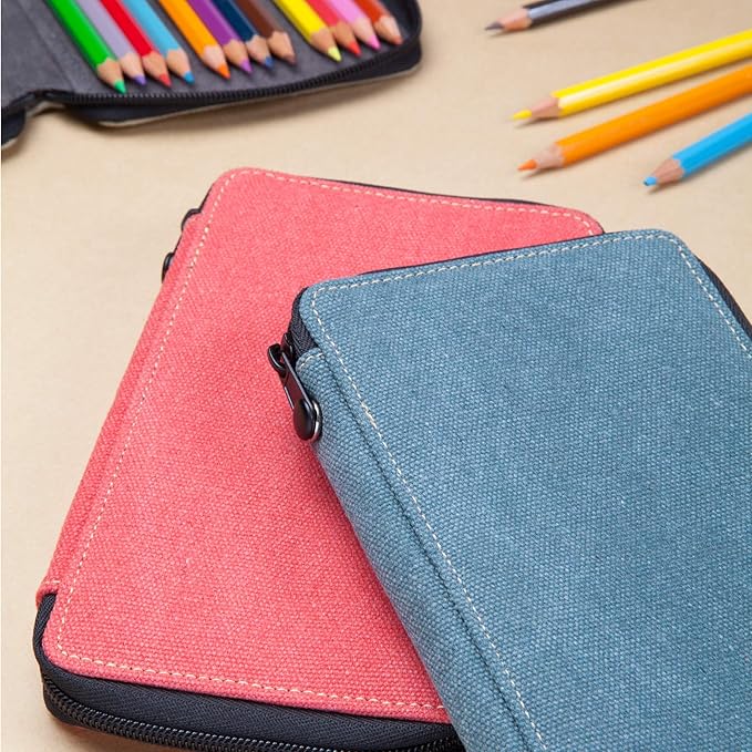 Speedball Art Products Canvas Storage Case for Pencils, Markers, Pens and Art Supplies, Black, Holds Up to 24 Standard Pencils