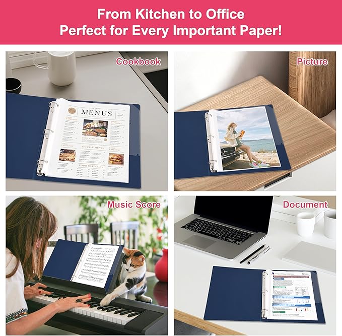 100-Pack Standard Weight Sheet Protectors 8.5"x11" Top-Loading Acid-Free Document Sleeves for School, Office, Home & 3-Ring Binders