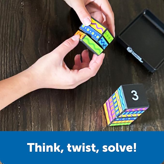 Learning Resources Brainometry Cubed, 3D Puzzle, Fidget Toys, Puzzles, Sensory Toys, Fidget Cube, Brain Games, Math Manipulatives, STEM Kits, Montessori