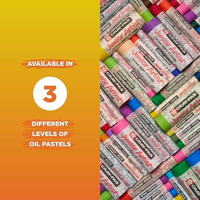 SAKURA Cray-Pas Junior Artist Oil Pastels, 16 Count (Pack of 1), Colors may vary