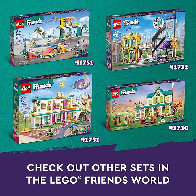LEGO Friends Heartlake International School 41731, Building Toy with 5 Mini-Dolls and Accessories, Pretend Play School Classroom Building Kit, Gift for Christmas for Girls, Boys and Kids Ages 8 and Up