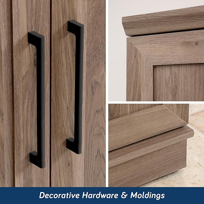 Sauder HomePlus Storage Cabinet/ pantry cabinets, Salt Oak finish
