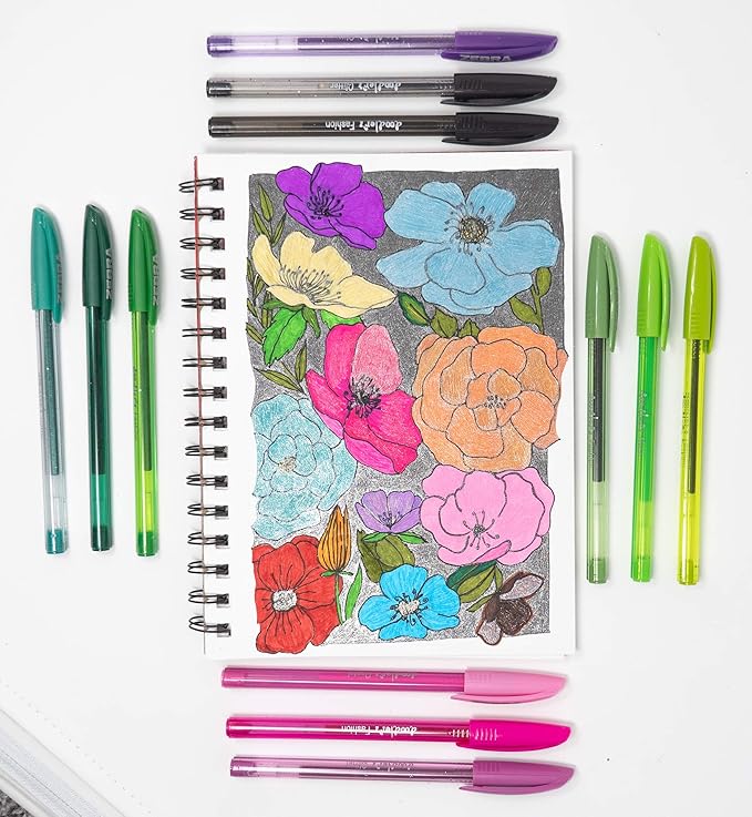 Zebra Pen, doodler’z Gel Stick Pens, 1.0mm Needle-Point Tip, Glitter, Neon, Pastel, Metallic Gel Ink, Vibrant Assorted Colors, Water-Based Ink, Art and School Pens, 10 Count Pack (41710)