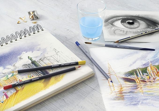 Faber-Castell Creative Studio Goldfaber Colour Pencil, (105), Light Yellow Glaze, Single Pencil, for Art, Craft, Drawing, Sketching, Home, School, University, Colouring