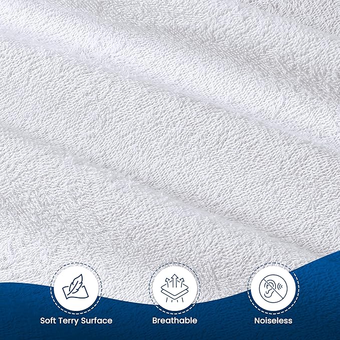 Utopia Bedding Waterproof Mattress Protector Queen Size 2 Pack, Premium 200 GSM Terry Mattress Cover, Soft & Breathable Bed Cover, Fitted Sheet Style with Stretchable Deep Pockets 17" (White)