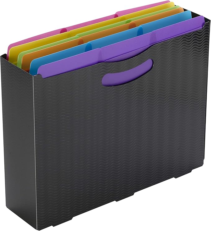 Smead SuperTab Poly Plastic File Folders for Documents, Set of 18 Plastic Folders, 1/3-Cut Tabs, File Folders Letter Size, Assorted Bright Colors, Office Supplies, School Supplies (10515)