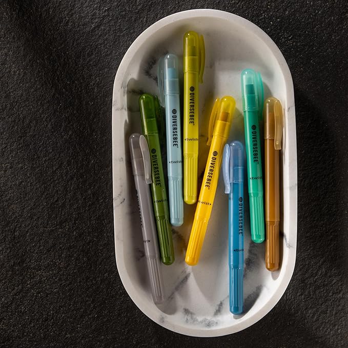 DIVERSEBEE Bible Highlighters and Pens No Bleed, 8 Pack Assorted Colors Gel Highlighters Set, Cute Bible Markers Study Journaling School Supplies and Accessories (Oasis)