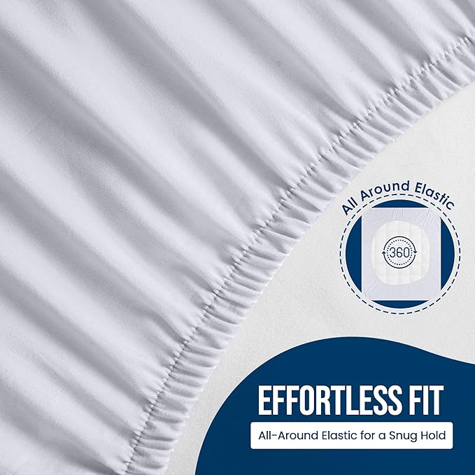 Utopia Bedding Waterproof Mattress Protector King Size 2 Pack, 200 GSM Breathable Terry Mattress Cover, Fitted Style with Stretchable Pockets (White)