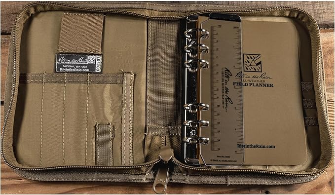 Rite in the Rain Weatherproof Starter Field Planner Kit, MultiCam CORDURA fabric Cover, 1" Ring Binder, Ruler / Writing Guard (No. 9250M)