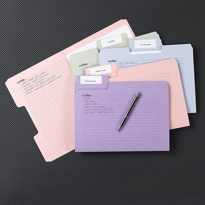 Smead SuperTab Oversized Tab File Folders, 1/3-Cut Oversized Tabs, Letter Size, Assorted Colors, 12 per Pack (11651)