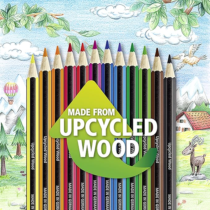 STAEDTLER Colored Pencils Set (24-Pack) for School Supplies - Break-Resistant Lead, Sustainably Made, Vibrant Colors for Artists & Students