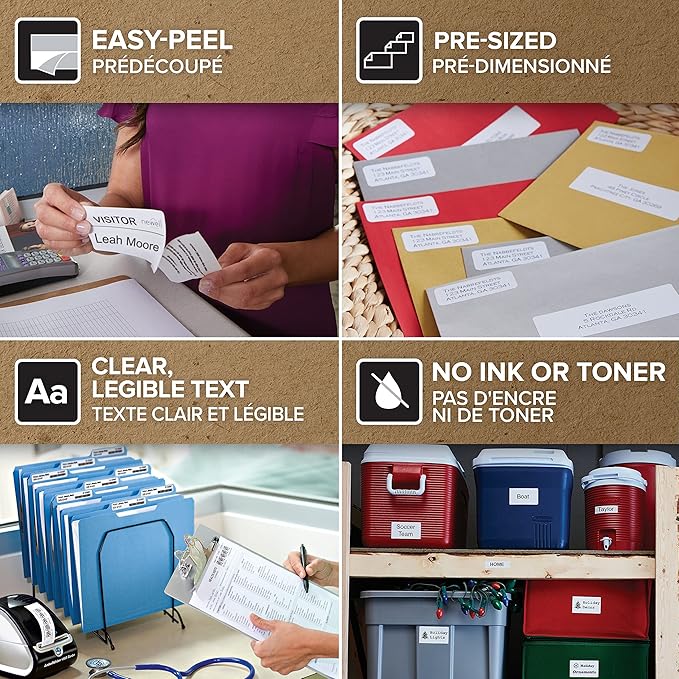 DYMO LabelWriter 450 Twin Turbo Direct Thermal Label Printer, USB Connectivity Monochrome Barcode Label Maker - Print up to 71 Labels Per Minute, 300 x 600 dpi, 2.20" Maximum Print Width